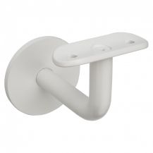 Handrail support under the pipe - screwed RAL 9016 white smooth