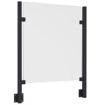 Balustrada szklana na słupkach 40x40 - antracyt RAL 7016 montaż boczny