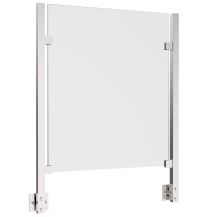 Balustrada szklana na słupkach 40x40  - polerowana montaż boczny