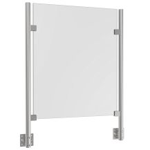 Balustrada szklana na słupkach fi 42,4 - szlifowana montaż boczny