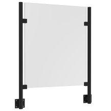 Balustrada szklana na słupkach fi 42,4 - czarny RAL 9005 montaż boczny