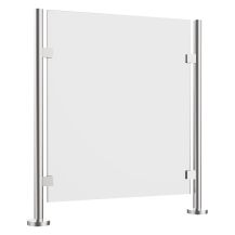 Balustrada szklana na słupkach fi 42,4 - polerowana