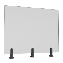 Balustrada szklana na spigotach okrągłych - antracyt RAL 7016