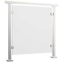 Balustrada szklana na słupkach 40x40 z mocowaniem poręczy - polerowana