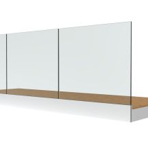 Balustrada całoszklana balkonowa montaż boczny na listwie aluminiowej "Y"