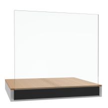 Balustrada szklana na listwie aluminiowej UB - czarny RAL 9005