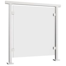 Balustrada szklana na słupkach 40x40 z mocowaniem poręczy - szlifowana