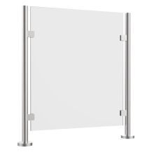 Balustrada szklana na słupkach fi 42,4 - szlifowana