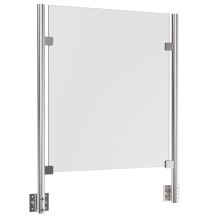 Balustrada szklana na słupkach fi 42,4 - polerowana montaż boczny