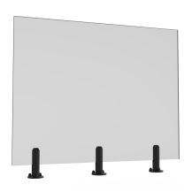 Balustrada szklana na spigotach okrągłych - czarny RAL 9005