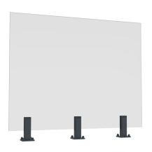 Balustrada szklana na spigotach kwadratowych - antracyt RAL 7016