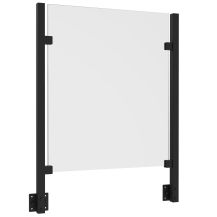 Balustrada szklana na słupkach 40x40 - czarny RAL 9005 montaż boczny