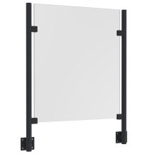 Balustrada szklana na słupkach fi 42,4 - antracyt RAL 7016 montaż boczny