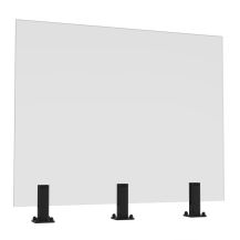 Balustrada szklana na spigotach kwadratowych - czarny RAL 9005