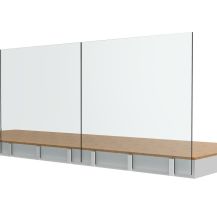 Balustrada całoszklana balkonowa montaż boczny na słupkach spigot prostokątnych