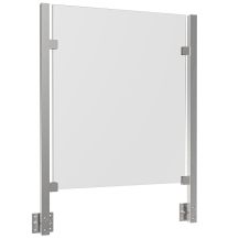 Balustrada szklana na słupkach 40x40 - szlifowana montaż boczny