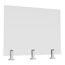 Balustrada szklana na spigotach kwadratowych - szlifowana 