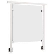 Balustrada szklana na słupkach 40x40 z mocowaniem poręczy - polerowana montaż boczny