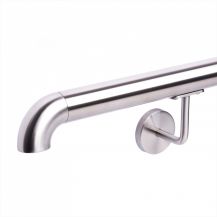 Handrail made of stainless steel with end cap long – semi-circular arch