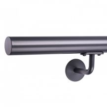 Round wall handrail fi 42.4 with flat cap anthracite RAL 7016