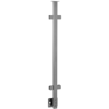 Słupek balustrady szklanej - montaż boczny - 40x40 z poręczą dla szkła polerowany