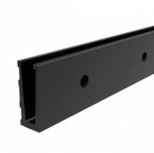All-glass balustrade profile - U-side mounting - anodized black