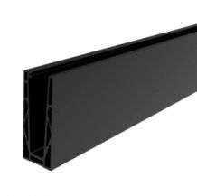 All-glass railing profile – Mounting from above U – ECO – Anode black