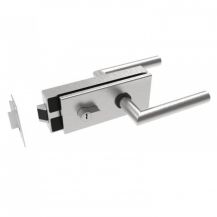 Glass door handle | Fittings set | AISI 304 stainless steel