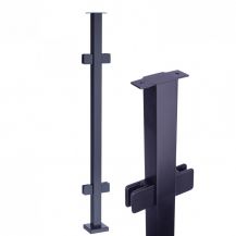 Balustrade post 40x40 with handrail for glass - RAL 7016 anthracite