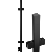 Słupek balustrady szklanej - montaż boczny - 40x40 czarny