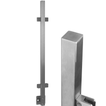 Słupek balustrady szklanej - montaż boczny - 40x40 szlifowany