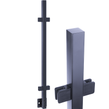Słupek balustrady szklanej - montaż boczny - 40x40 antracyt