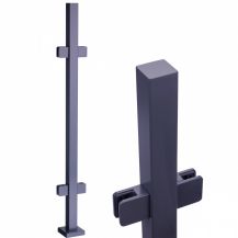 Railing post 40x40 without railing for glass – RAL 7016 anthracite