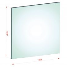 44.2 - 75 x 80 - Bezbarwne szkło bezpieczne laminowane VSG hartowane ESG
