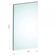 66.2 - 100 x 60 - Bezbarwne szkło bezpieczne laminowane VSG hartowane ESG