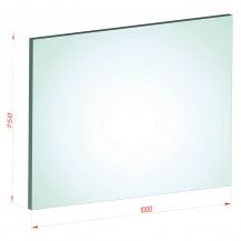 44.2 - 75 x 100 - Bezbarwne szkło bezpieczne laminowane VSG hartowane ESG