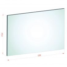 55.2 - 75 x 120 - Bezbarwne szkło bezpieczne laminowane VSG hartowane ESG