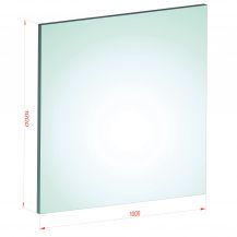 66.2 - 100 x 100 - Bezbarwne szkło bezpieczne laminowane VSG hartowane ESG