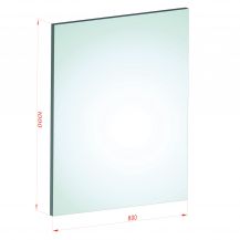 88.2 - 100 x 80 - Bezbarwne szkło bezpieczne laminowane VSG hartowane ESG