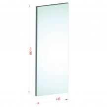 88.2 - 100 x 40 - Bezbarwne szkło bezpieczne laminowane VSG hartowane ESG