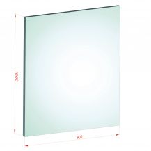 66.2 - 100 x 90 - clear laminated VSG tempered ESG safety glass