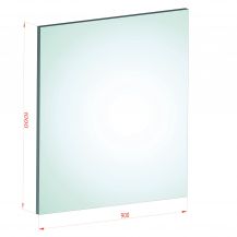66.2 - 100 x 90 - Bezbarwne szkło bezpieczne laminowane VSG hartowane ESG