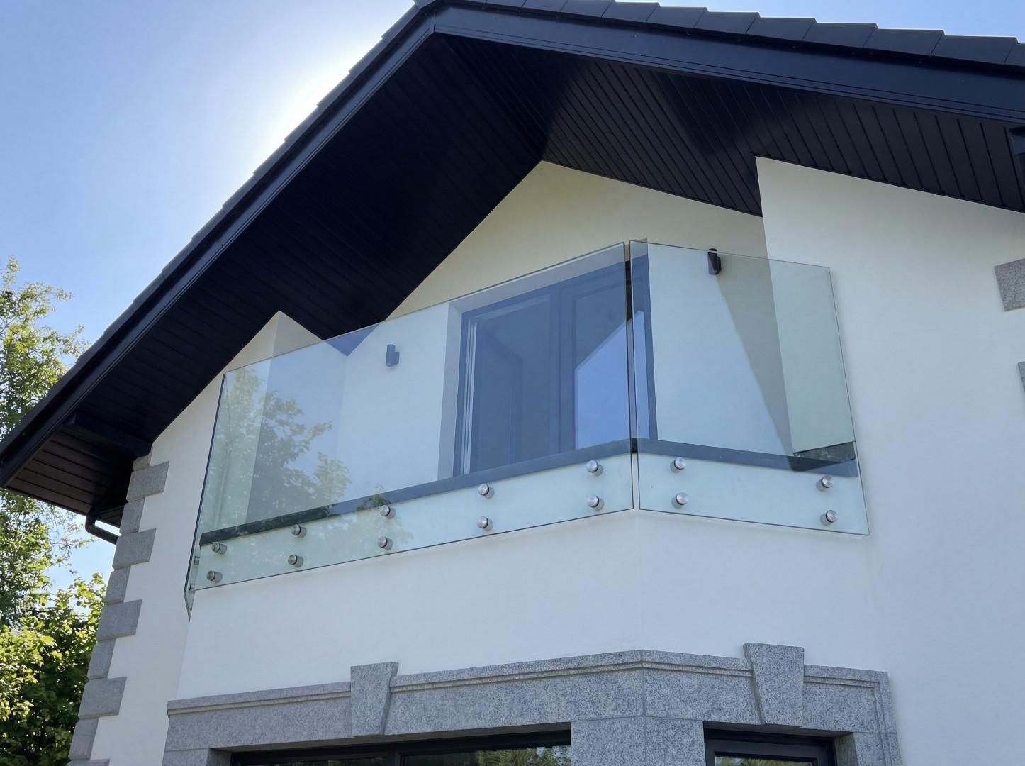 balustrada całoszklana na rotulach balustrada całoszklana na rotulach