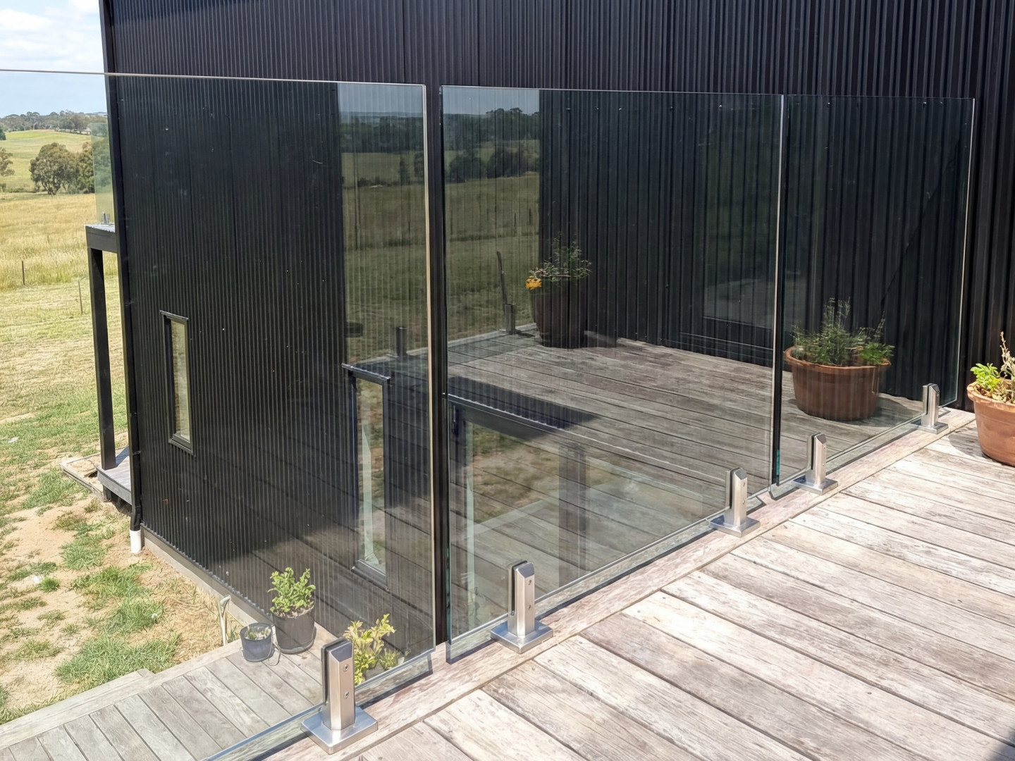 balustrada całoszklana na spigotach balustrada całoszklana na spigotach