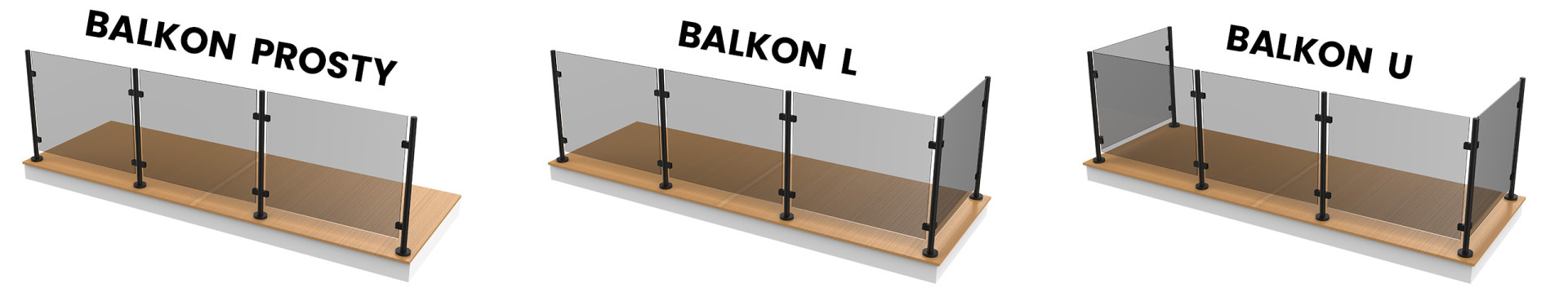 Kształty balkonów - system Samotnik