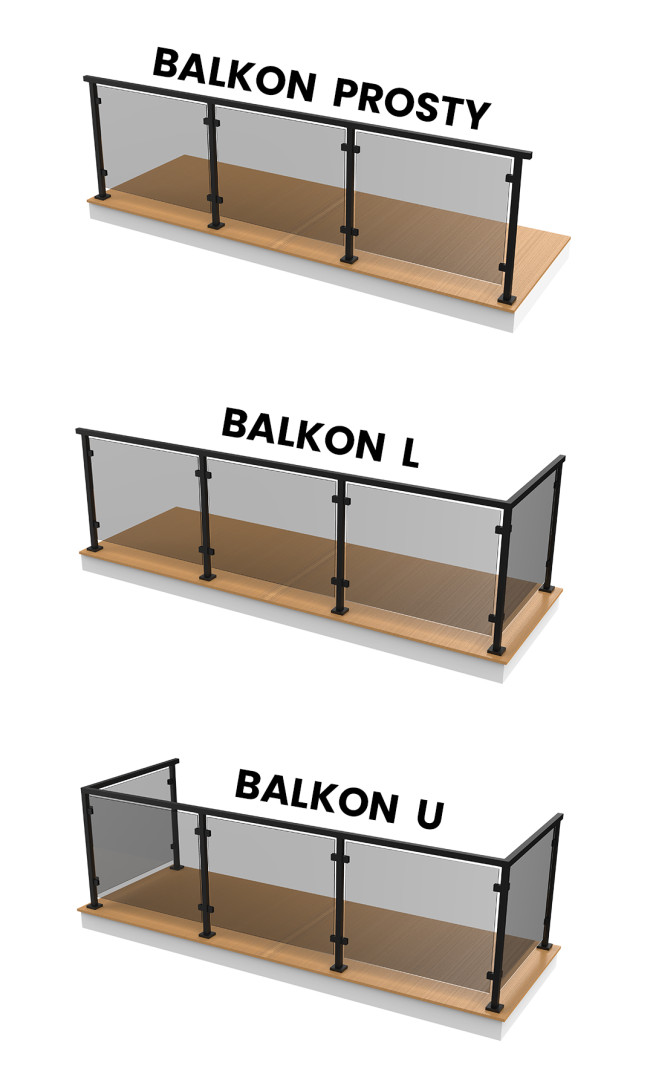 Kształty balkonów - system Samotnik typ 2