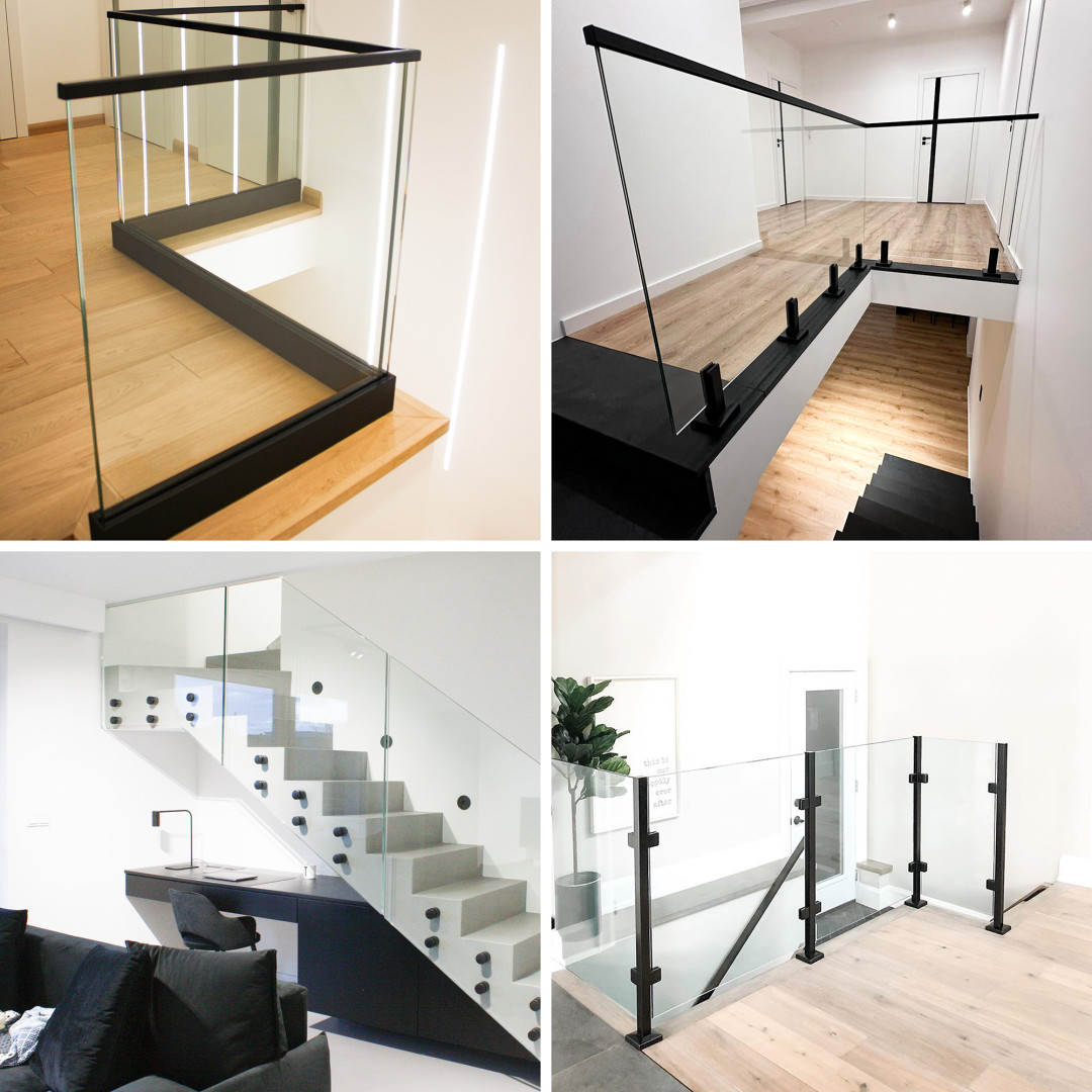 balustrady szklane wewnętrzne, balustrady szklane na schody