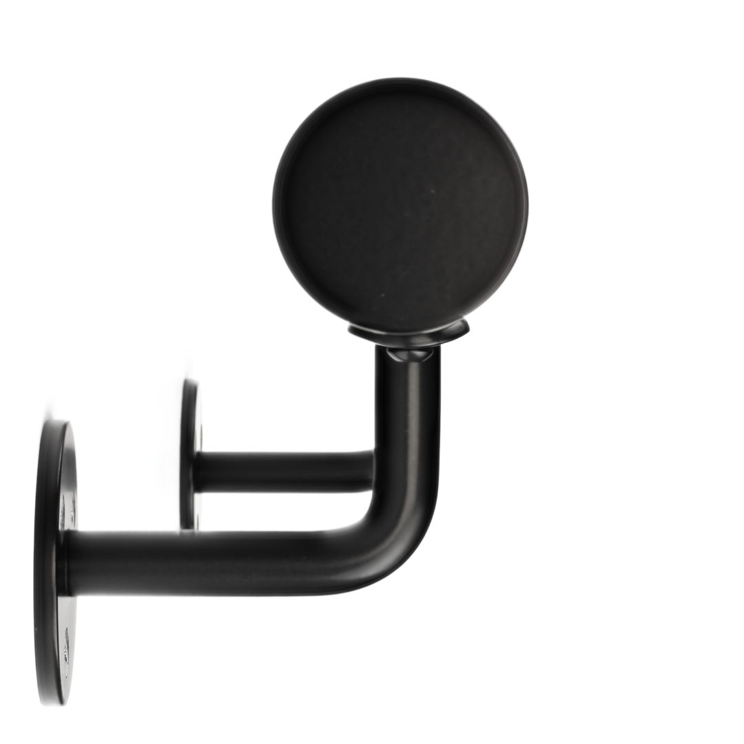 Poręcz schodowa barierka na schody w stylu LOFT w kolorze czarny RAL 9005 na 3 otworach montażowych